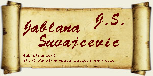 Jablana Suvajčević vizit kartica